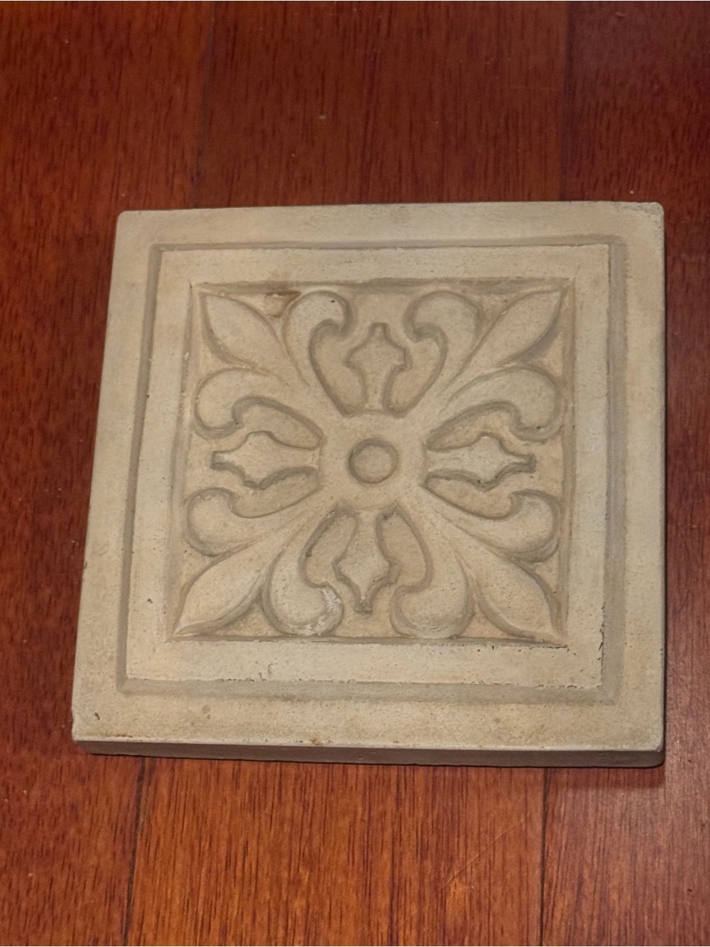 Decorative Carved Stone Tile Accent - Beige